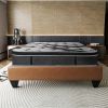 Luxurious 14in Euro Top Mattress, King Size Plush Memory Foam Mattress for Bed Frames, Dark Gray