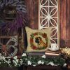 Mastiff Christmas Flowers Throw Pillow Machine Washable, Indoor Outdoor Decorative Pillow for Couch, Bed or Patio, 14Hx14W