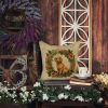 Poodle Christmas Flowers Throw Pillow Machine Washable, Indoor Outdoor Decorative Pillow for Couch, Bed or Patio, 14Hx14W