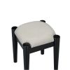 3 Pieces Bedroom Set with Full Size Wooden Bed Frame, 1 Vintage Nightstand and 1 Makeup Vanity Set with Stool,Black (Expected Arrival Time: 08.23)