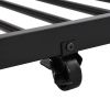 Over Twin Bunk Bed Frame with Trundle,Metal Bunkbed with Sturdy Guard Rail and 2 sideLadders for Kids/Adults,Can be Divided Into Two Beds, No Box Spri