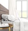 Bamboo Cotton Sheets Soft and Smooth with Viscose from Bamboo White Cal King