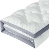 Pillow Top Mattress Topper Queen, Soft Plush Cooling Down Alternative Mattress Topper Queen for Back Pain,Thick Mattress